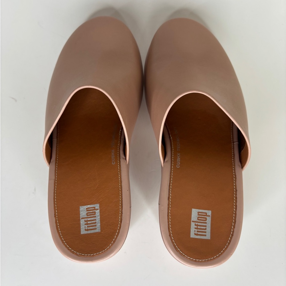 FitFlop CushX Chunky-Heel Mules – platform Beige Size US 9 EU 41 Comfort Clog - Picture 12 of 16